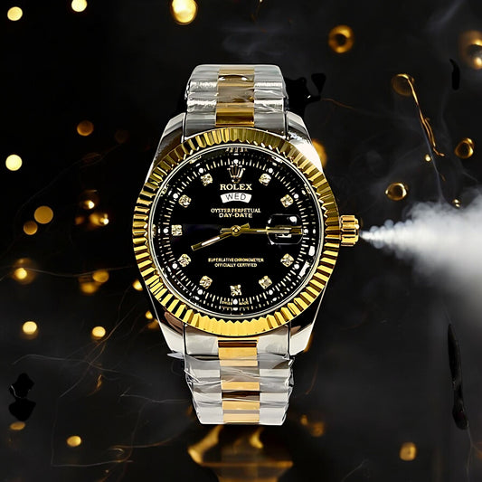 Luxury Rolex Day-Date Oyster Perpetual – Two-Tone Gold & Silver with Diamond Dial
